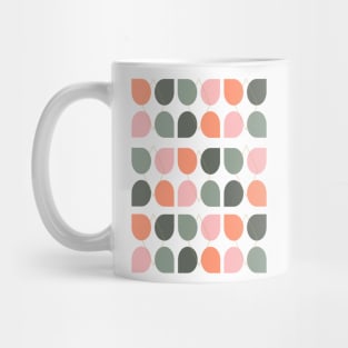 Retro Geometric Petal Shapes Pattern Mug